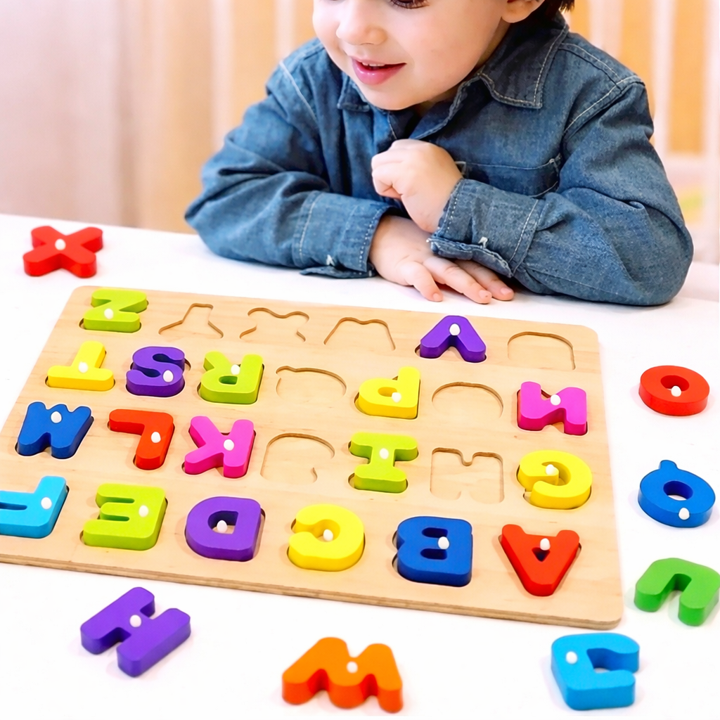Montessori 3D Wooden Alphabet Puzzle Board