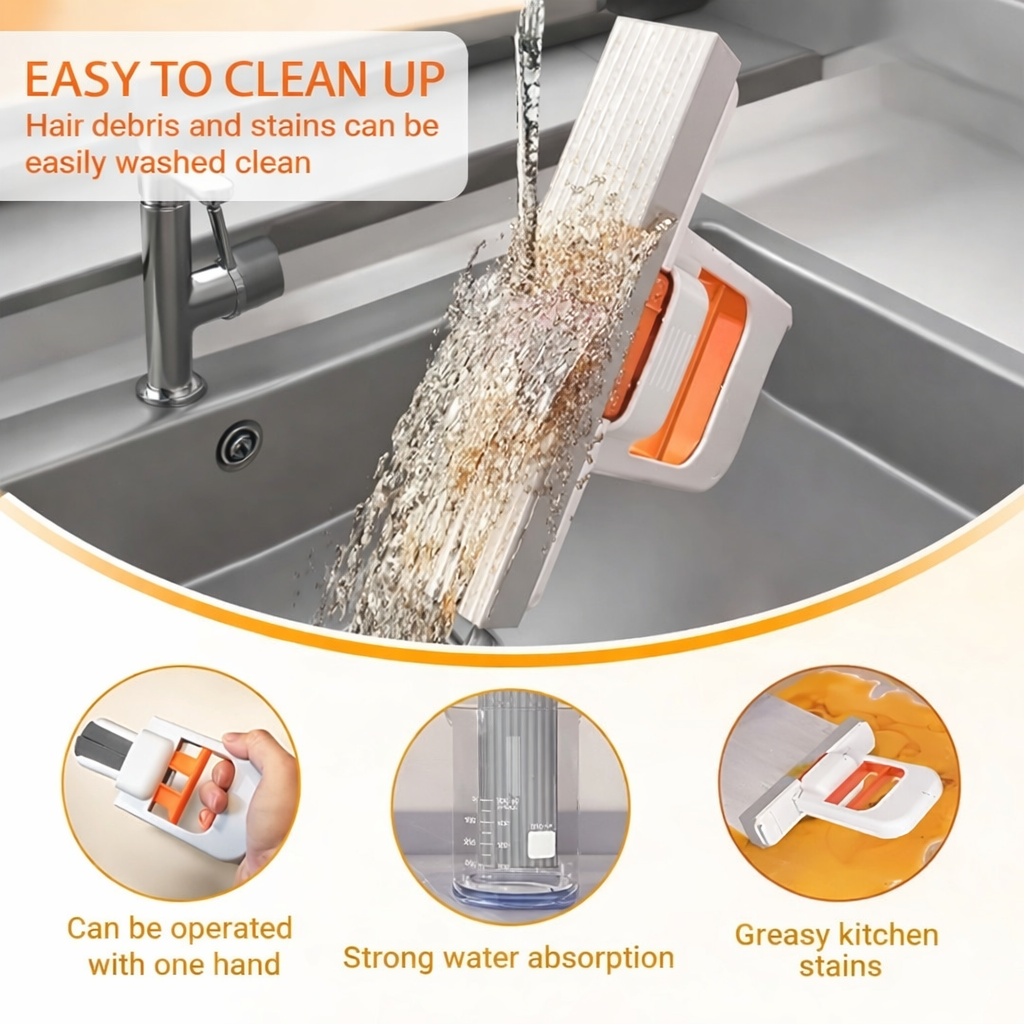 Hands Free Mini Mop-Clean Without Touching Dirty Water!