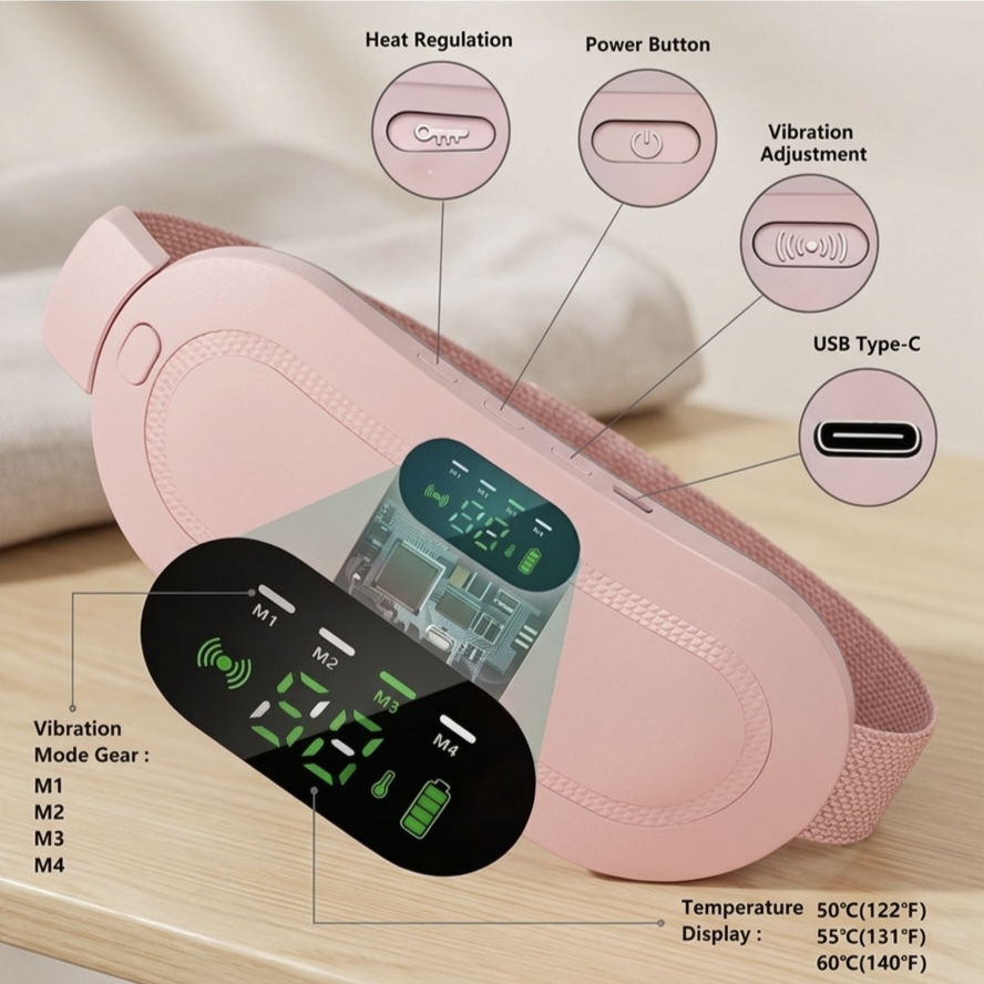 Portable Menstrual Pain Relief Massager & Heater