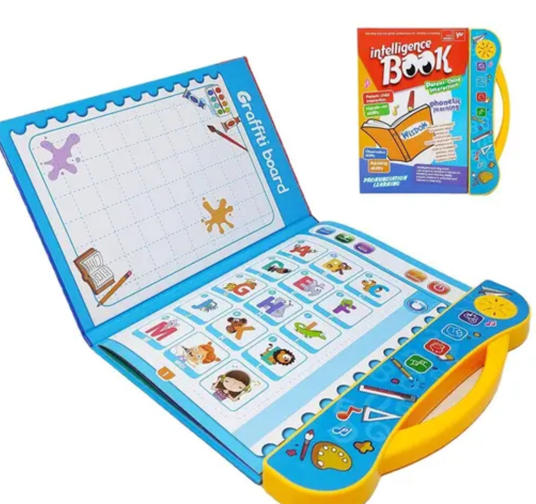 Interactive 3-in-1 Smart Talking E-Book – Early Learning Electronic Activity Notebook for Kids