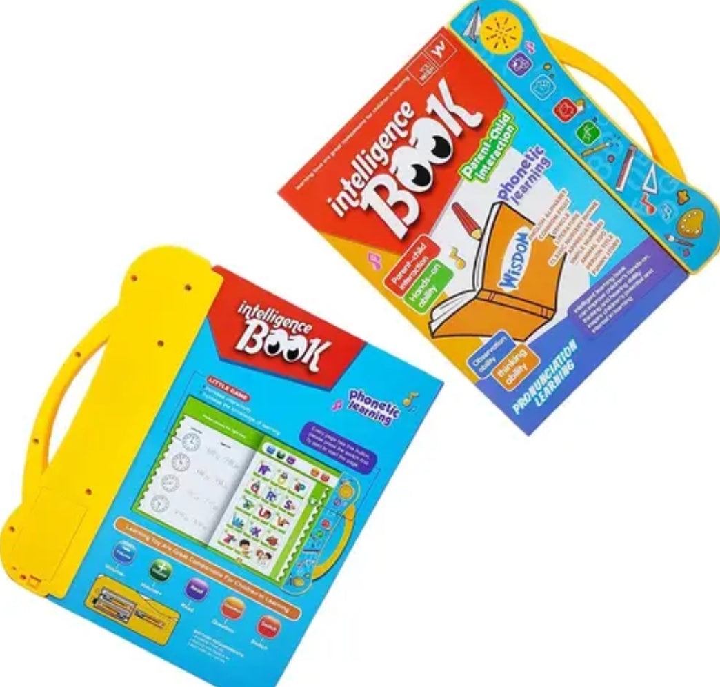Interactive 3-in-1 Smart Talking E-Book – Early Learning Electronic Activity Notebook for Kids