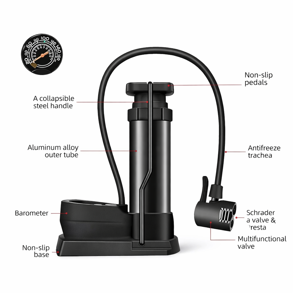 Portable High Pressure Foot Activated Air Pump