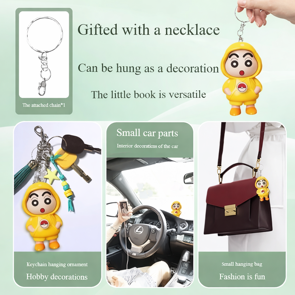 Face Changing Keychain with 3 Expressions 3D Cartoon
