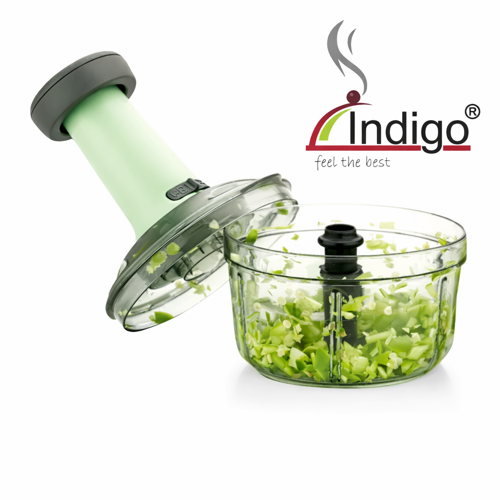 Manual Food Chopper 650ml – 3 Blade Quick Cutter