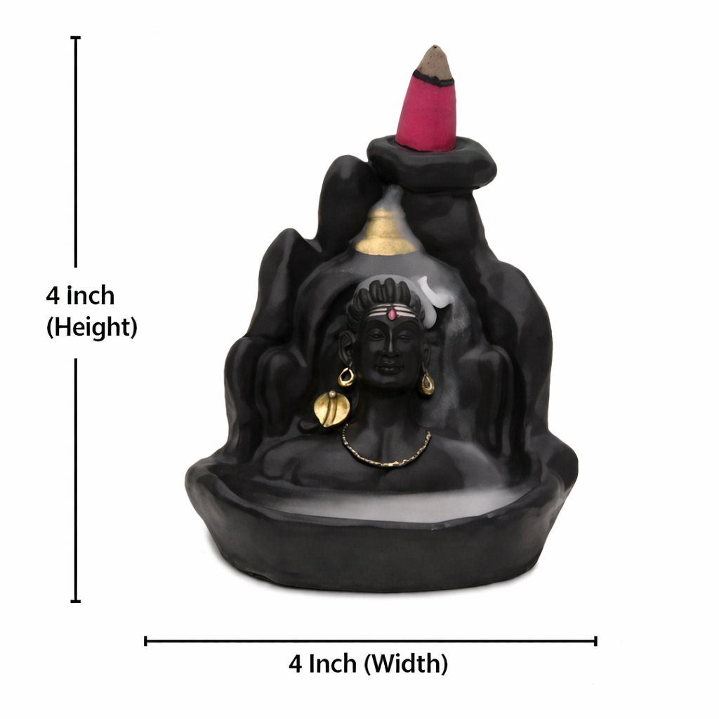 Adiyogi Shiva Backflow Incense Waterfall – Zen Smoke Fountain Decor