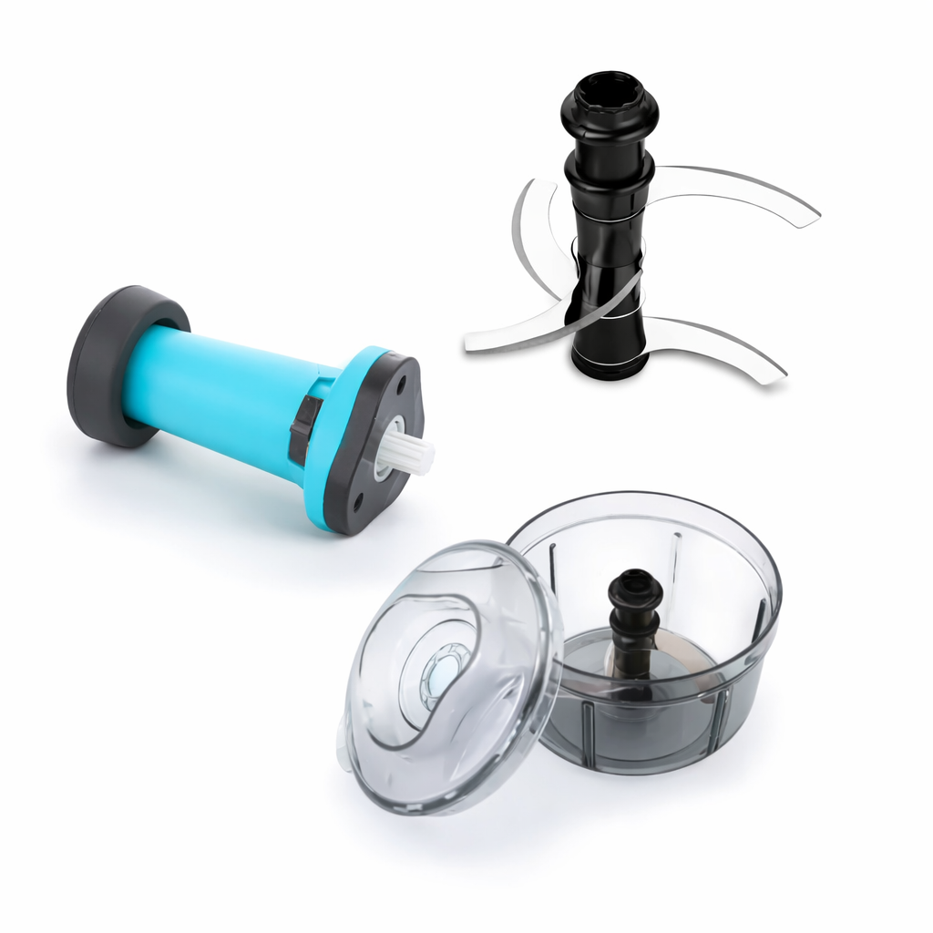 Manual Food Chopper 650ml – 3 Blade Quick Cutter
