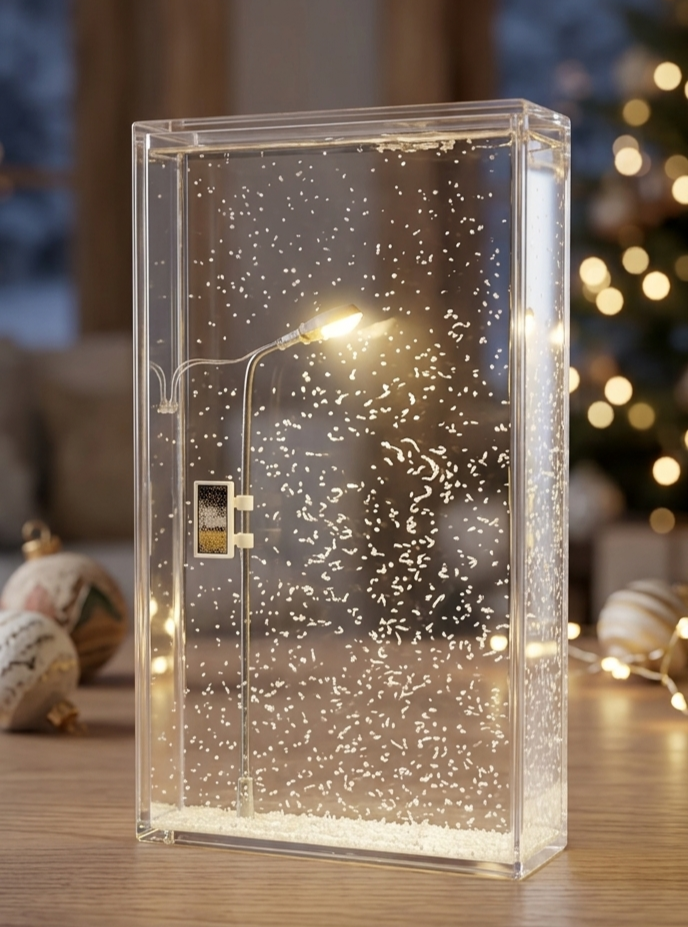 Cozy Winter Snow Streetlight LED Lamp