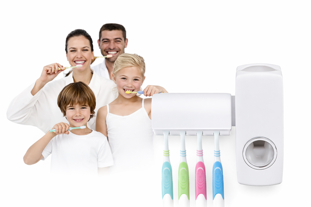 2-in-1 Wall-Mounted Toothbrush Station