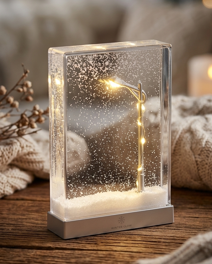 Cozy Winter Snow Streetlight LED Lamp